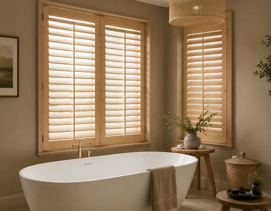 Sycamore shutters